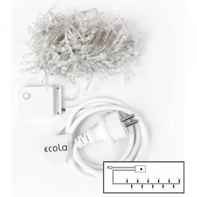 Гирлянда ECOLA LED 220V IP20 Нить 6м 100Led Красная Red, 8 режимов, прозр.провод с вилкой N2YR06ELC Гирлянда ECOLA LED 220V IP20 Нить 6м 100Led Красная Red, 8 режимов, прозр.провод с вилкой N2YR06ELC