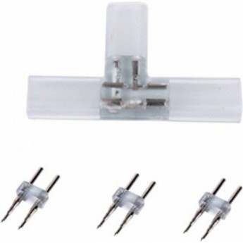 Комплект для упрощенного соединения ECOLA LED STRIP 220V CONNECTOR SCTN14ESB "T"лента-лента 2-х конт для ленты IP68 14x7