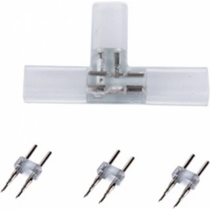 Комплект для упрощенного соединения ECOLA LED STRIP 220V CONNECTOR "T"лента-лента 2-х конт для ленты IP68 14x7 SCTN14ESB Комплект для упрощенного соединения ECOLA LED STRIP 220V CONNECTOR "T"лента-лента 2-х конт для ленты IP68 14x7 SCTN14ESB