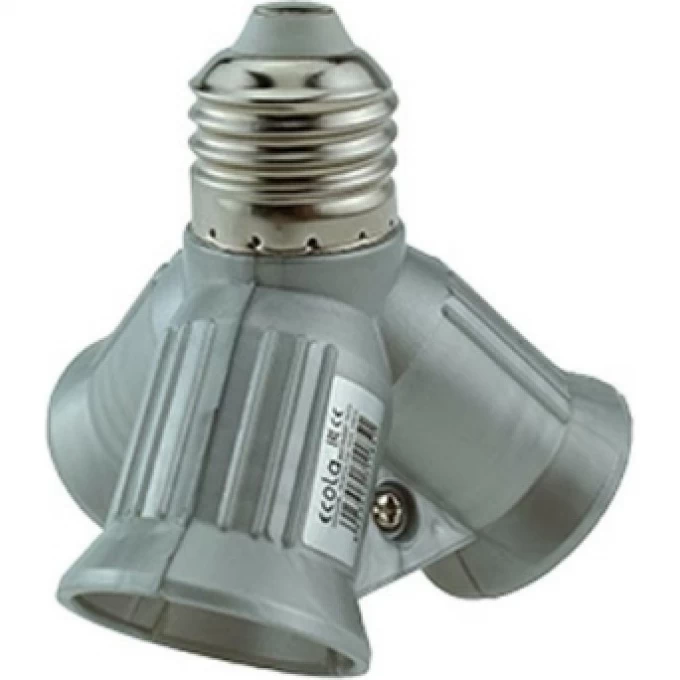 Переходник ECOLA BASE с цоколя E27 на 3хE27, серебряный A7W37SEAY Переходник ECOLA BASE с цоколя E27 на 3хE27, серебряный A7W37SEAY