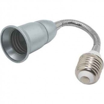 Переходник гибкий ECOLA BASE A7F17SEAY с цоколя E27 на E27, 150мм, серебряный