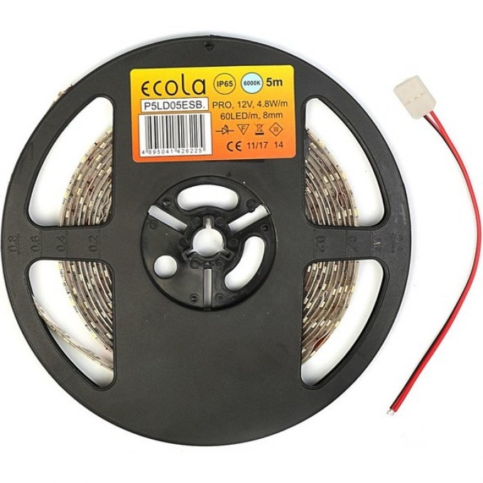 Светодиодная лента ECOLA LED STRIP PRO на катушке 5м P5LV08ESB Светодиодная лента ECOLA LED STRIP PRO на катушке 5м P5LV08ESB