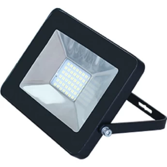 Светодиодный прожектор ECOLA LED 50,0W 220V 4200K IP65 тонкий Черный 160x120x30