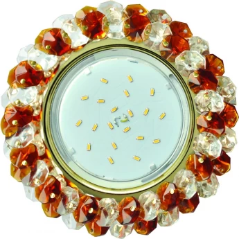 Встраиваемый светильник ECOLA GX53 H4 5341 GLASS FN53RYECB золотой, красный, прозрачный