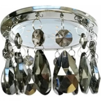 Встраиваемый светильник ECOLA GX53 H4 5350 GLASS SF53RVECB тонированный, хром