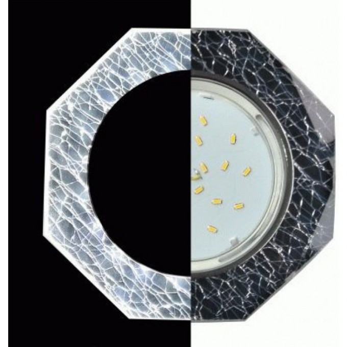 Встраиваемый светильник ECOLA GX53 H4 LD5312 GLASS хром - колотый лед на черном 38x133 SE538AECH Встраиваемый светильник ECOLA GX53 H4 LD5312 GLASS хром - колотый лед на черном 38x133 SE538AECH