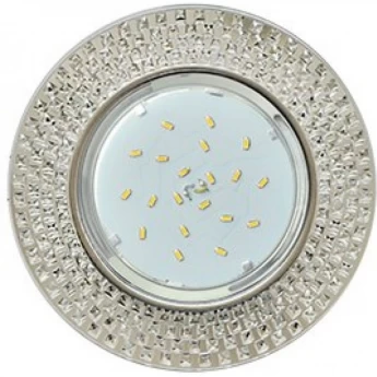 Встраиваемый светильник ECOLA GX53 H4 LD5319 GLASS SL53RMECB фон матовый/центр.часть хром 40x123